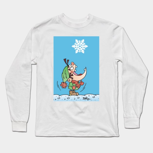 snowflake Long Sleeve T-Shirt by varus